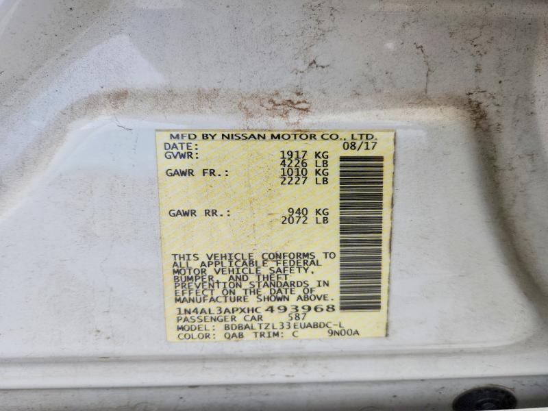 55447726 :رقم المزاد ، 1N4AL3APXHC493968 vin ، 2017 Nissan Altima مزاد بيع