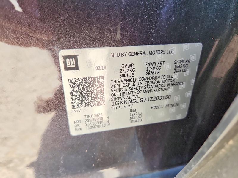 Продажа на аукционе авто 2018 Gmc Acadia, vin: 1GKKNSLS7JZ203150, номер лота: 52306066