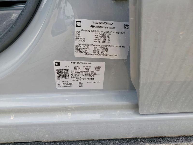 53948076 :رقم المزاد ، 1GT49LEY2RF468488 vin ، 2024 Gmc Sierra مزاد بيع