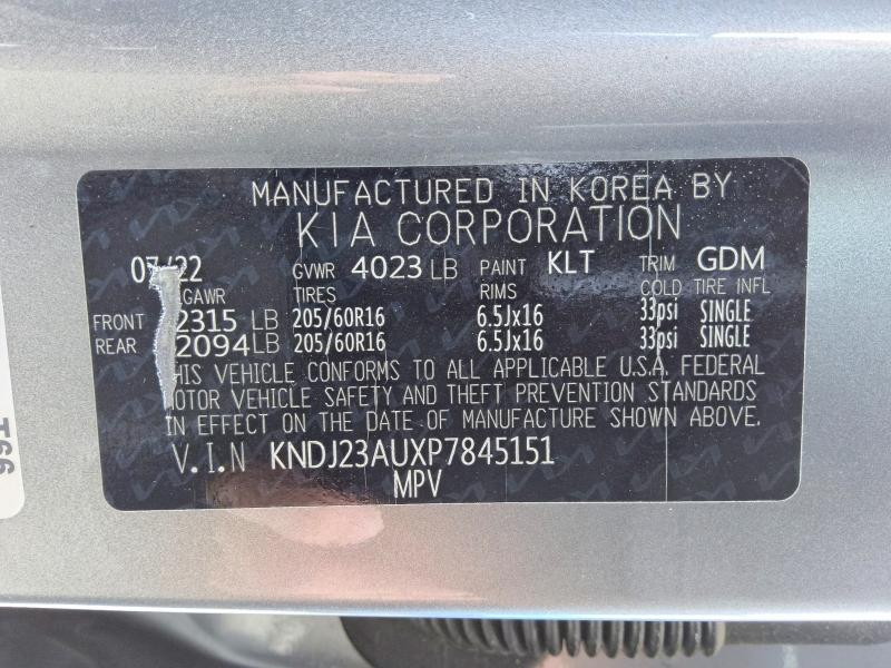 Aukcja sprzedaży 2023 Kia Soul, vin: KNDJ23AUXP7845151, numer aukcji: 52836046