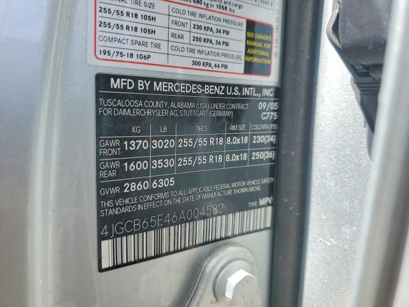 Aukcja sprzedaży 2006 Mercedes-benz R, vin: 4JGCB65E46A004582, numer aukcji: 54104606