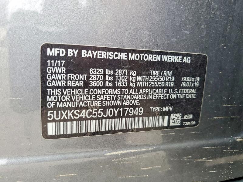 Продажа на аукционе авто 2018 Bmw X5, vin: 5UXKS4C55J0Y17949, номер лота: 53203486