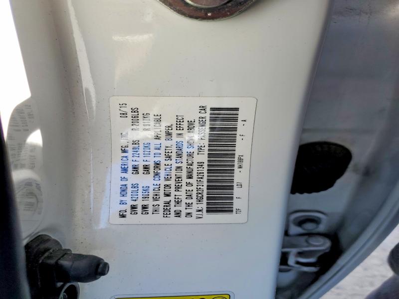 Aukcja sprzedaży 2015 Honda Accord, vin: 1HGCR2F31FA261349, numer aukcji: 52228526