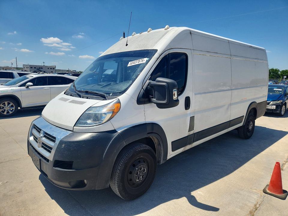 53437876 :رقم المزاد ، 3C6URVJG9JE119892 vin ، 2018 Ram Promaster 3500 مزاد بيع