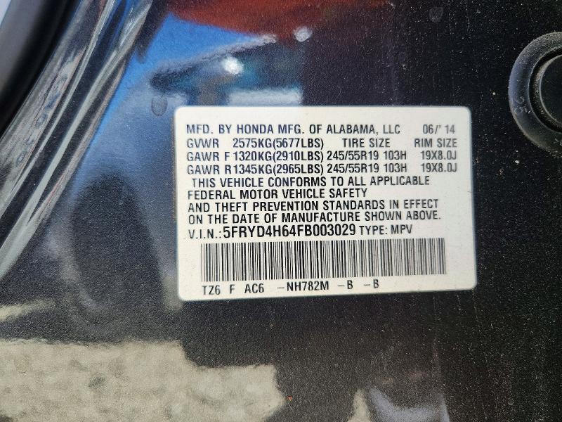 Aukcja sprzedaży 2015 Acura Mdx, vin: 5FRYD4H64FB003029, numer aukcji: 53382466