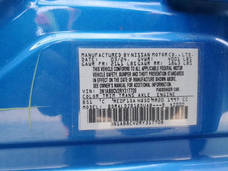 Продажа на аукционе авто 2024 Nissan Sentra, vin: 3N1AB8CV2RY317708, номер лота: 55128516