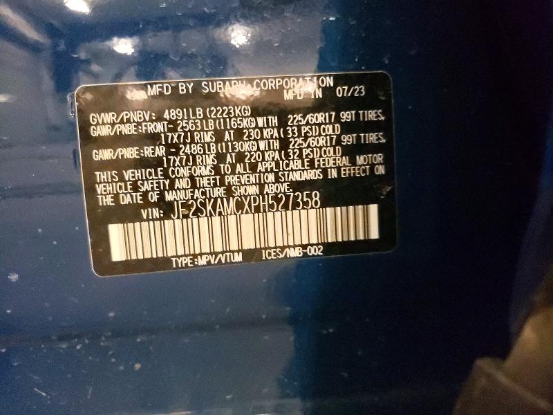 52208816 :رقم المزاد ، JF2SKAMCXPH527358 vin ، 2023 Subaru Forester مزاد بيع