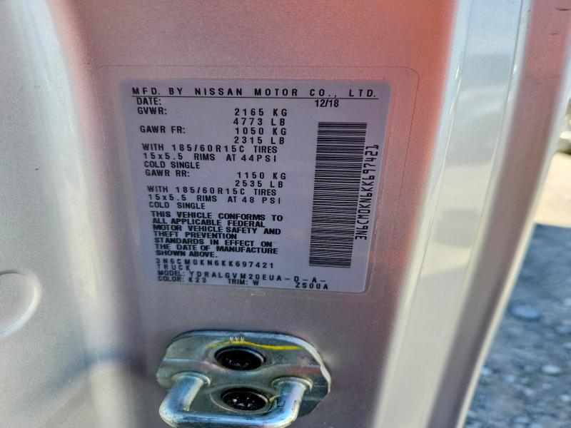 Продажа на аукционе авто 2019 Nissan Nv200, vin: 3N6CM0KN6KK697421, номер лота: 53821406