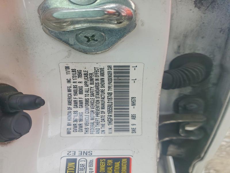 Продажа на аукционе авто 2009 Honda Civic, vin: 1HGFA16559L018748, номер лота: 53964396