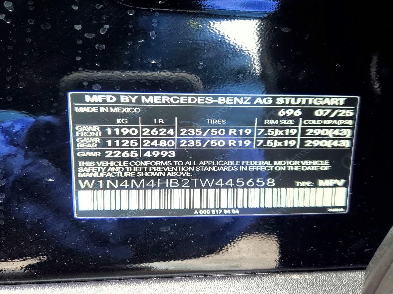 Продаж на аукціоні авто 2026 Mercedes-benz Glb, vin: W1N4M4HB2TW445658, номер лоту: 52005726