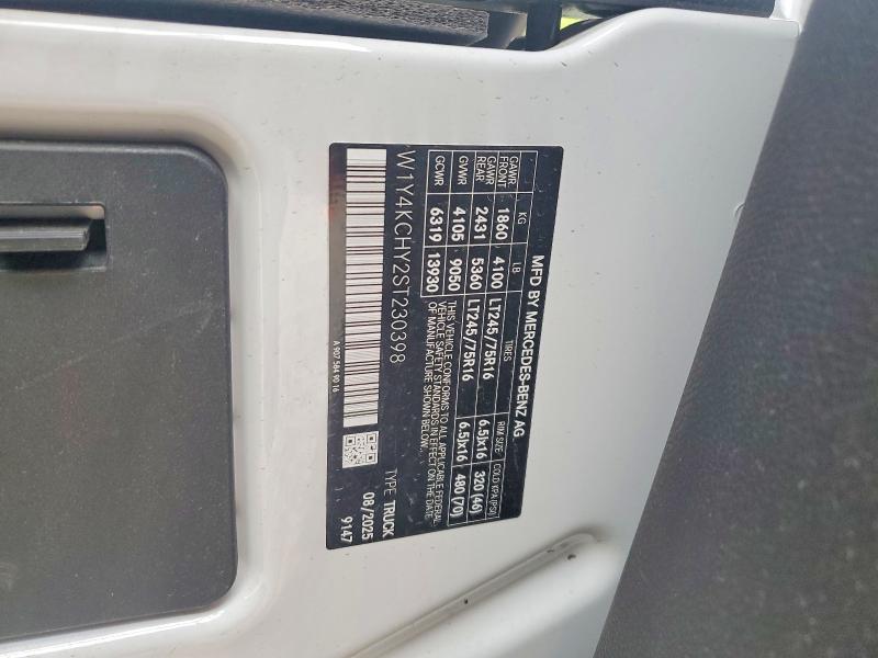2025 Mercedes Benz Sprinter მანქანა იყიდება აუქციონზე, vin: W1Y4KCHY2ST230398, აუქციონის ნომერი: 55148456