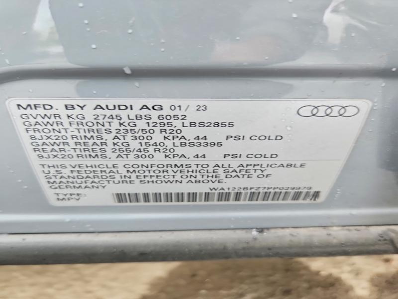 54210796 :رقم المزاد ، WA122BFZ7PP029978 vin ، 2023 Audi Q4 E-tron مزاد بيع