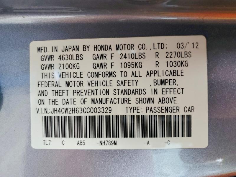 Продаж на аукціоні авто 2012 Acura Tsx, vin: JH4CW2H63CC003329, номер лоту: 54609056
