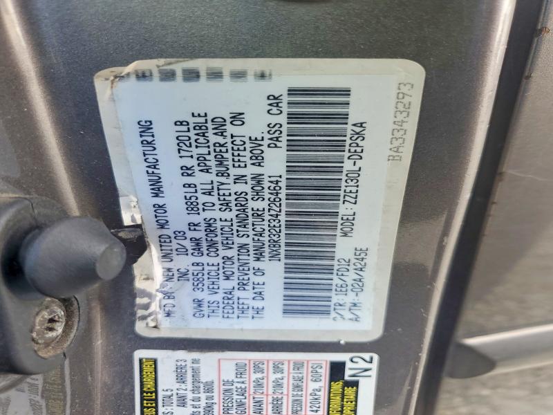 2004 Toyota Corolla მანქანა იყიდება აუქციონზე, vin: 1NXBR32E34Z264641, აუქციონის ნომერი: 55079386