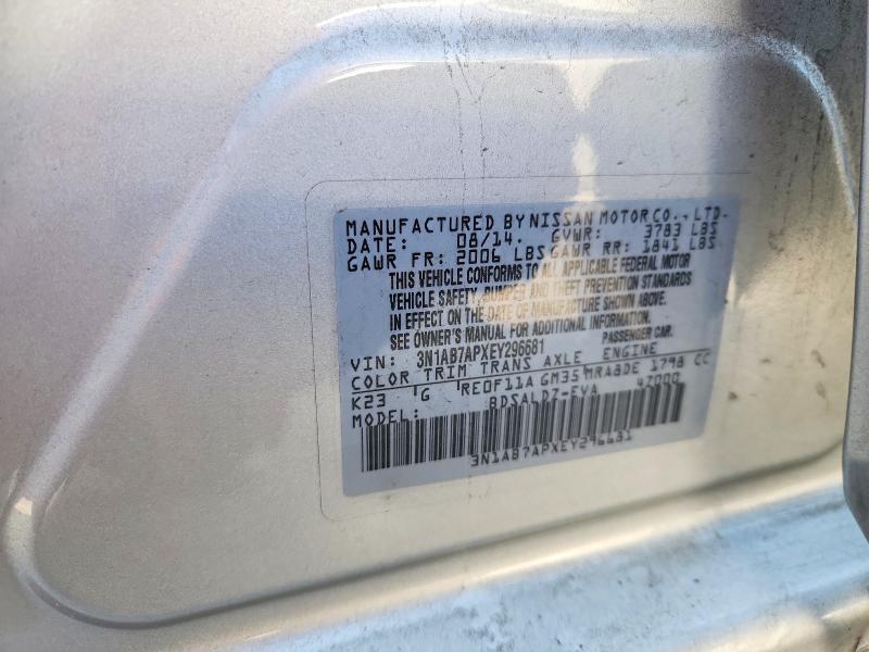 Aukcja sprzedaży 2014 Nissan Sentra, vin: 3N1AB7APXEY296681, numer aukcji: 53774646