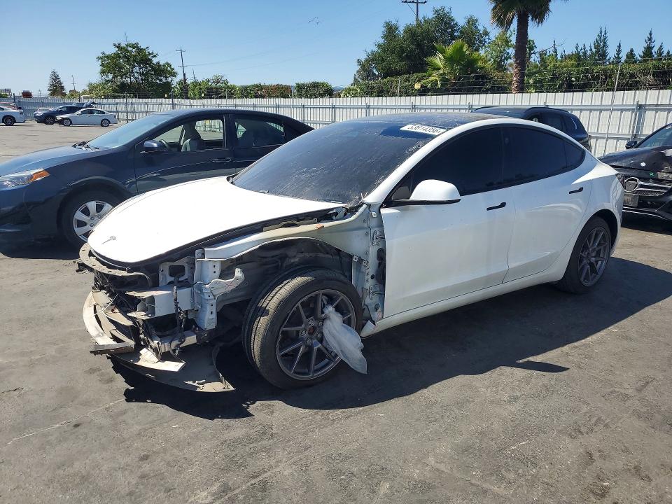 2021 Tesla Model 3 მანქანა იყიდება აუქციონზე, vin: 5YJ3E1EB7MF077924, აუქციონის ნომერი: 53814356