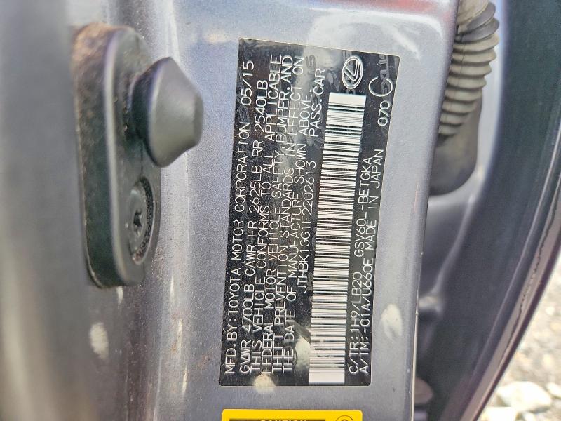 2015 Lexus Es მანქანა იყიდება აუქციონზე, vin: JTHBK1GG1F2202613, აუქციონის ნომერი: 59182756