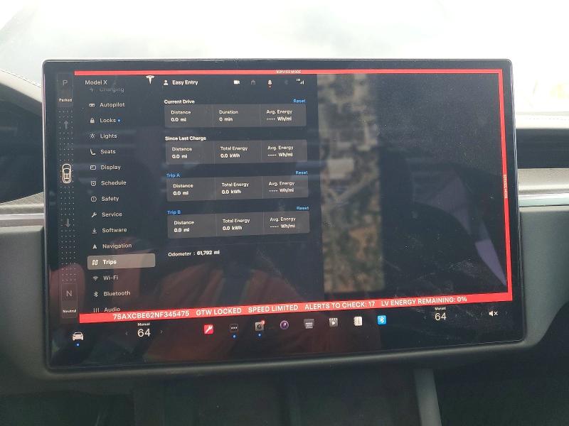 Продаж на аукціоні авто 2022 Tesla Model X, vin: 7SAXCBE62NF345475, номер лоту: 54048846