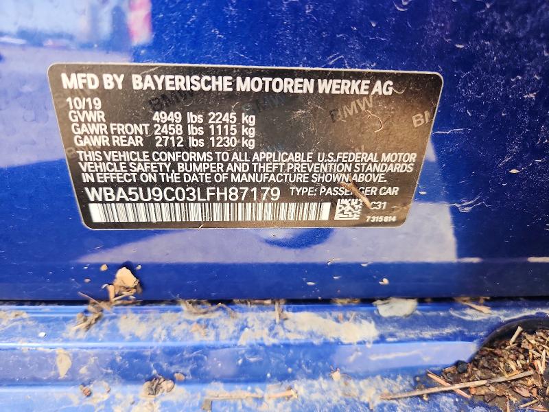 Продажа на аукционе авто 2020 Bmw M340xi, vin: WBA5U9C03LFH87179, номер лота: 52300516