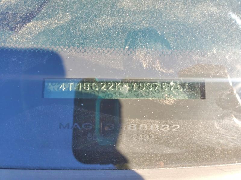 Aukcja sprzedaży 2000 Toyota Camry, vin: 4T1BG22K47U976751, numer aukcji: 53298976