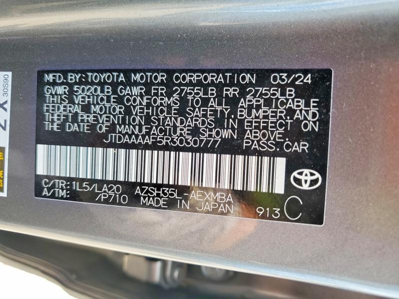 Продаж на аукціоні авто 2024 Toyota Crown, vin: JTDAAAAF5R3030777, номер лоту: 53573246