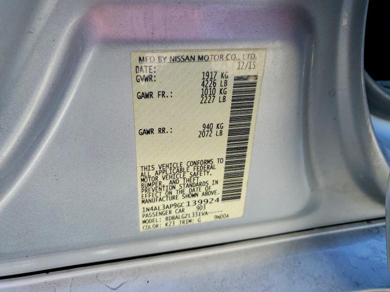 Продаж на аукціоні авто 2016 Nissan Altima, vin: 1N4AL3AP9GC139924, номер лоту: 53700646