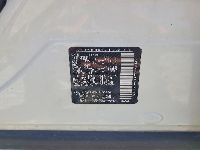Aukcja sprzedaży 2017 Infiniti Qx80, vin: JN8AZ2NE6H9153780, numer aukcji: 53670206