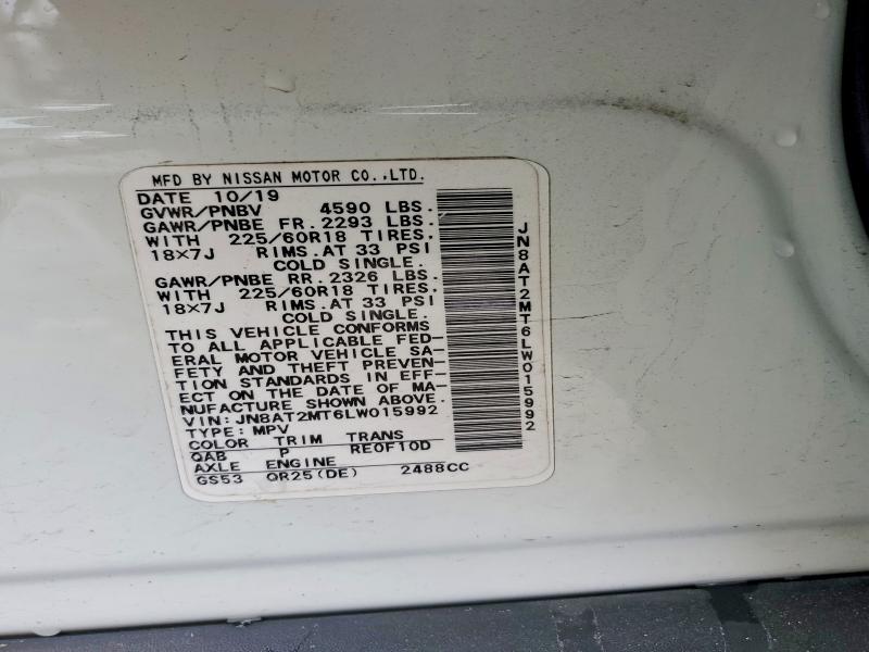 Aukcja sprzedaży 2020 Nissan Rogue, vin: JN8AT2MT6LW015992, numer aukcji: 52613956