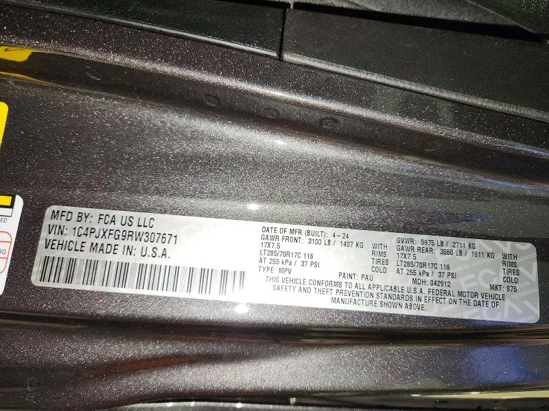 Aukcja sprzedaży 2024 Jeep Wrangler, vin: 1C4PJXFG9RW307671, numer aukcji: 54636486