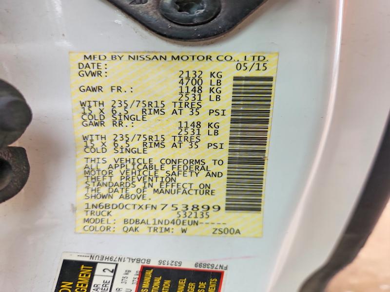 Продаж на аукціоні авто 2015 Nissan Frontier, vin: 1N6BD0CTXFN753899, номер лоту: 54130656