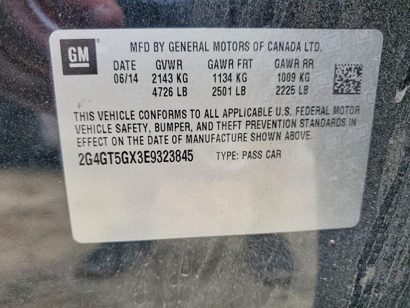 Aukcja sprzedaży 2014 Buick Regal, vin: 2G4GT5GX3E9323845, numer aukcji: 54752576