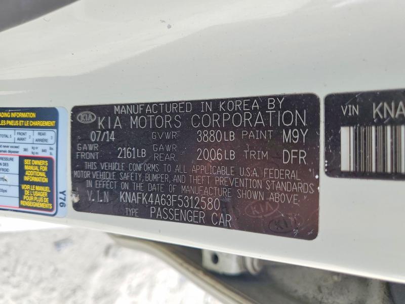 Продажа на аукционе авто 2015 Kia Forte, vin: KNAFK4A63F5312580, номер лота: 54472206