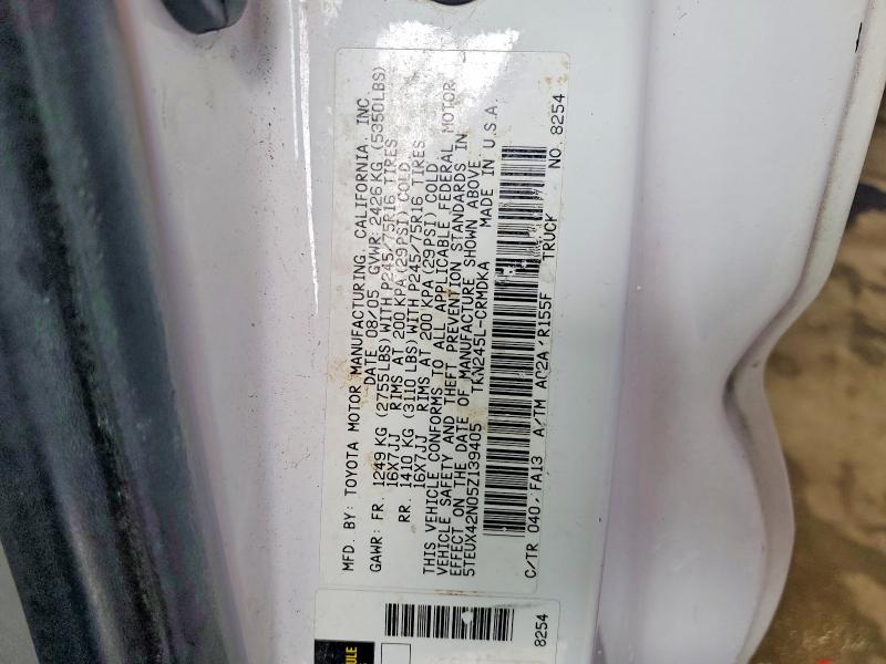2005 Toyota Tacoma მანქანა იყიდება აუქციონზე, vin: 5TEUX42N05Z139405, აუქციონის ნომერი: 54810216