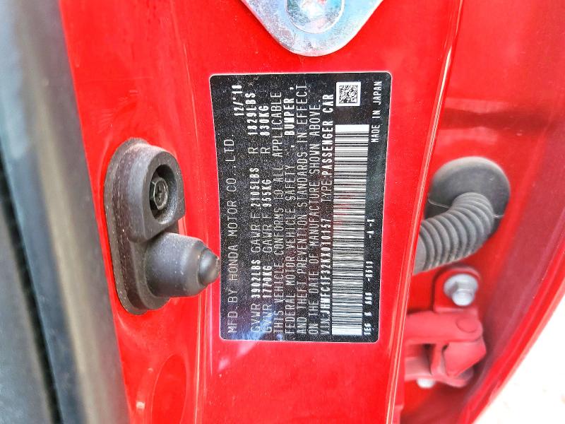 Aukcja sprzedaży 2019 Honda Civic, vin: JHMFC1F32KX010157, numer aukcji: 53459966