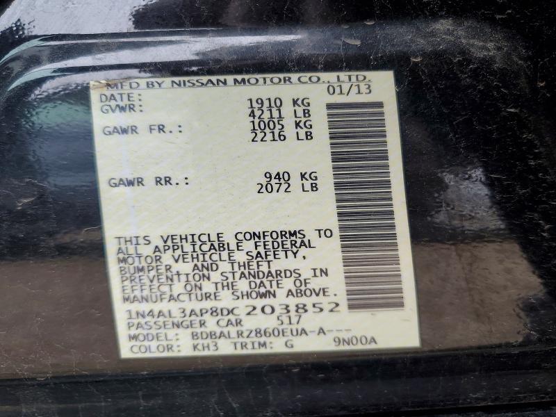 52329126 :رقم المزاد ، 1N4AL3AP8DC203852 vin ، 2013 Nissan Altima مزاد بيع