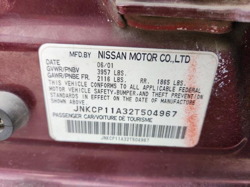 53664426 :رقم المزاد ، JNKCP11A32T504967 vin ، 2002 Infiniti G20 مزاد بيع