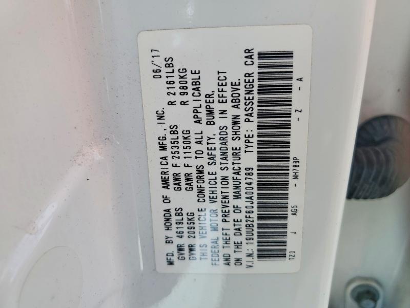 2018 Acura Tlx მანქანა იყიდება აუქციონზე, vin: 19UUB2F60JA004789, აუქციონის ნომერი: 53454316