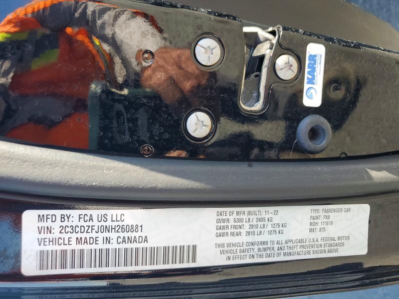 2022 Dodge Challenger მანქანა იყიდება აუქციონზე, vin: 2C3CDZFJ0NH260881, აუქციონის ნომერი: 54329316