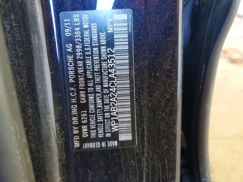 Продажа на аукционе авто 2012 Porsche Cayenne, vin: WP1AB2A24CLA43512, номер лота: 53094556