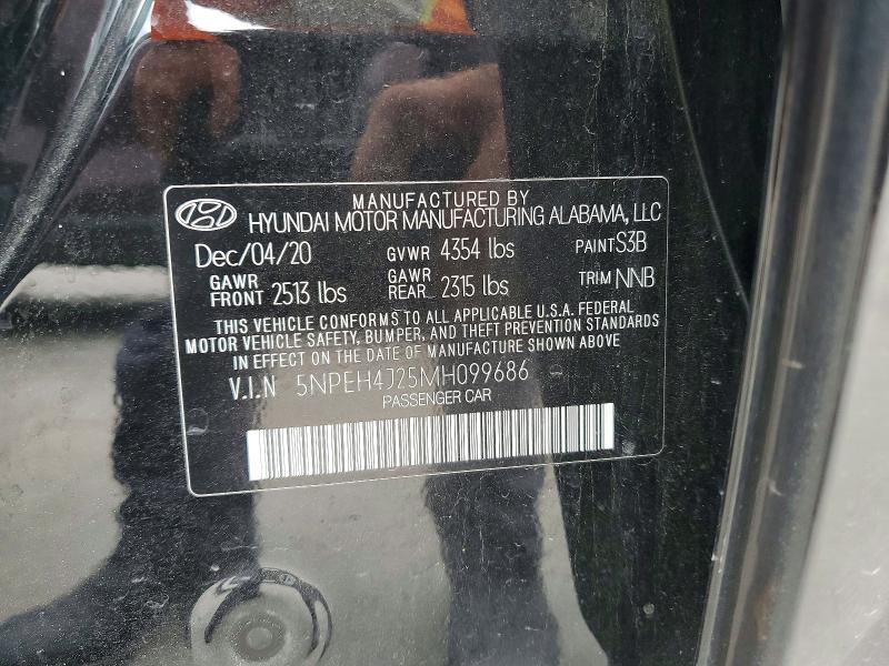 2021 Hyundai Sonata მანქანა იყიდება აუქციონზე, vin: 5NPEH4J25MH099686, აუქციონის ნომერი: 53621396