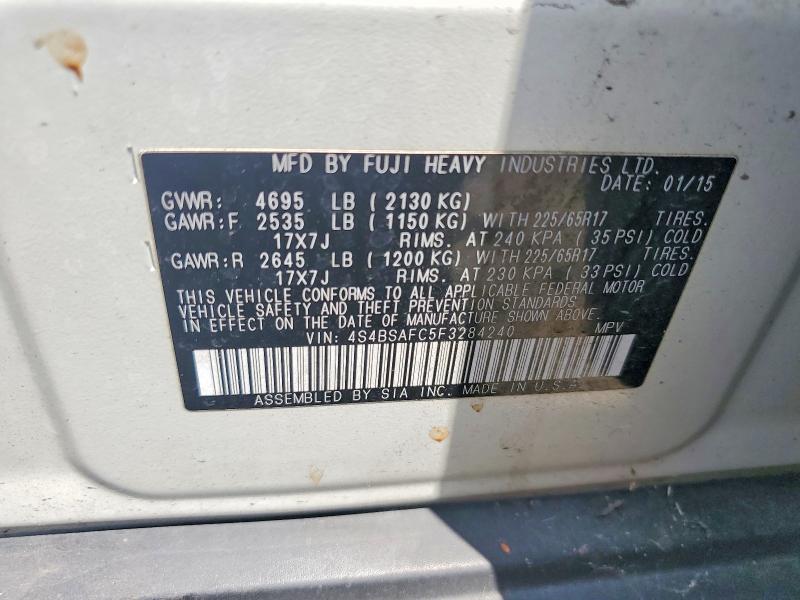 Aukcja sprzedaży 2015 Subaru Outback, vin: 4S4BSAFC5F3284240, numer aukcji: 53320056