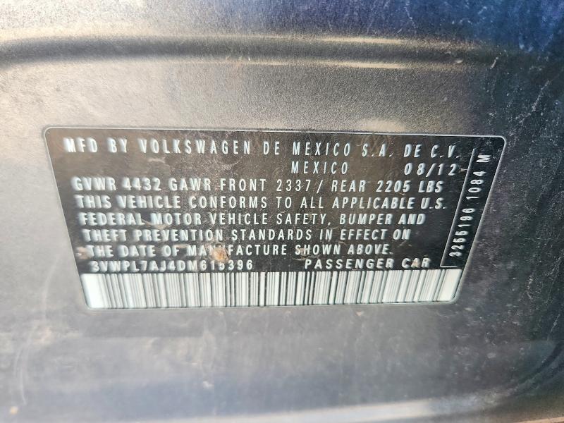Aukcja sprzedaży 2013 Volkswagen Jetta, vin: 3VWPL7AJ4DM615396, numer aukcji: 52971786