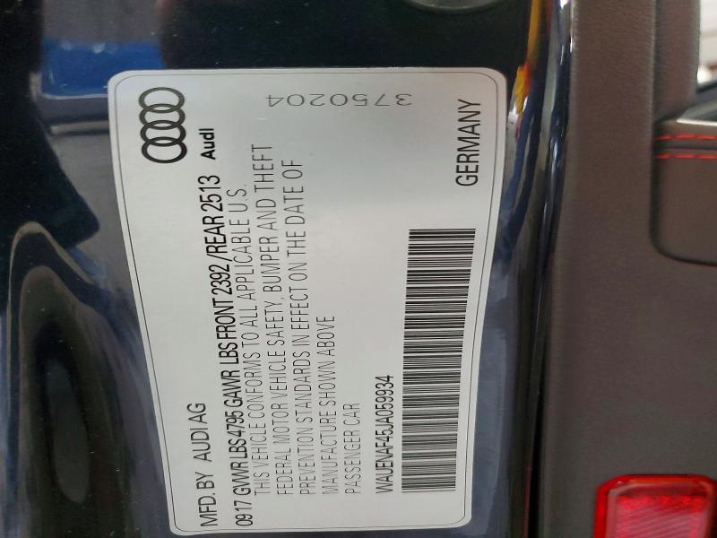 Продажа на аукционе авто 2018 Audi A4, vin: WAUENAF45JA059934, номер лота: 51109006