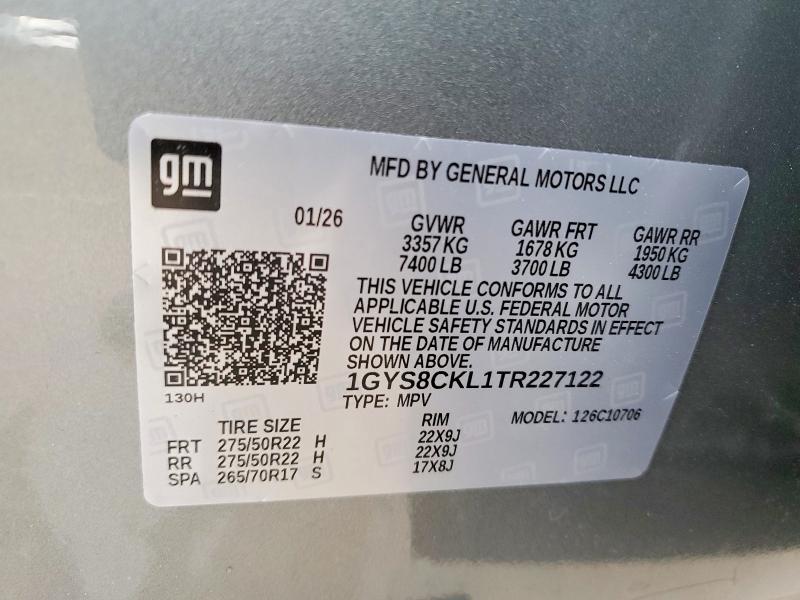 Продажа на аукционе авто 2026 Cadillac Escalade, vin: 1GYS8CKL1TR227122, номер лота: 54851186