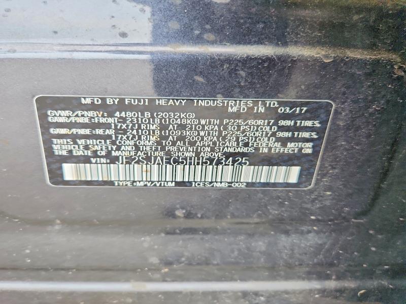 Продажа на аукционе авто 2017 Subaru Forester, vin: JF2SJAEC5HH573425, номер лота: 55110836