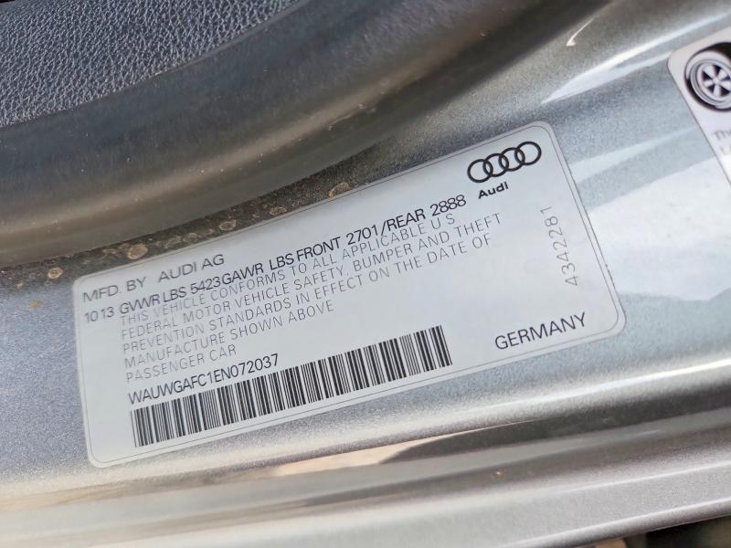 Продаж на аукціоні авто 2014 Audi A7, vin: WAUWGAFC1EN072037, номер лоту: 53333316