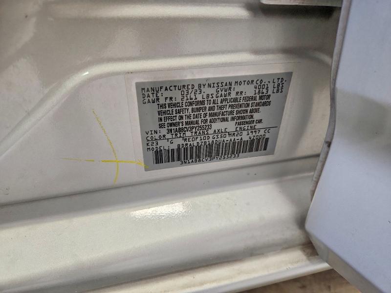 2023 Nissan Sentra მანქანა იყიდება აუქციონზე, vin: 3N1AB8CV3PY255233, აუქციონის ნომერი: 53767476