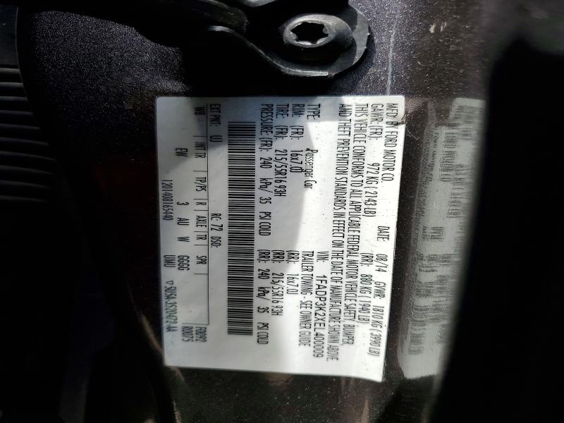 55065866 :رقم المزاد ، 1FADP3K2XEL400009 vin ، 2014 Ford Focus مزاد بيع