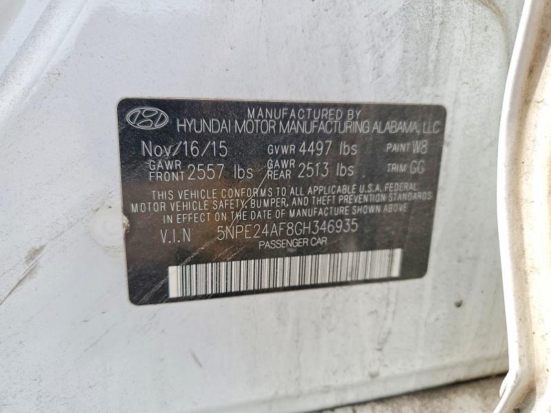 Aukcja sprzedaży 2016 Hyundai Sonata, vin: 5NPE24AF8GH346935, numer aukcji: 54147476