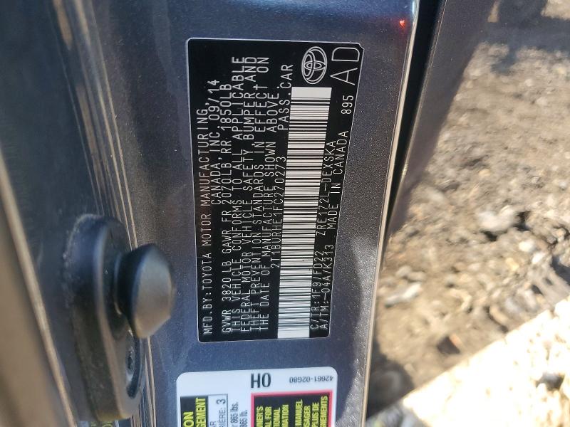 2015 Toyota Corolla მანქანა იყიდება აუქციონზე, vin: 2T1BURHE1FC270273, აუქციონის ნომერი: 53828016